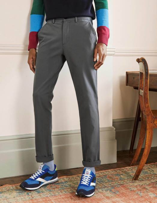 Boden vêtements gris de Londres Hommes pantalon chino slim LB2X3614