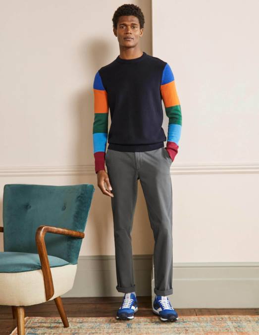 Boden vêtements gris de Londres Hommes pantalon chino slim LB2X3614