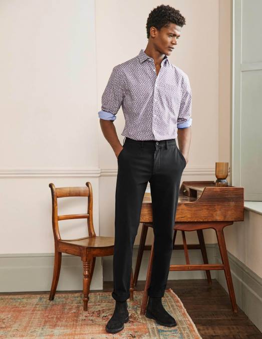 Boden vêtements noir Hommes pantalon chino slim LB2X3602