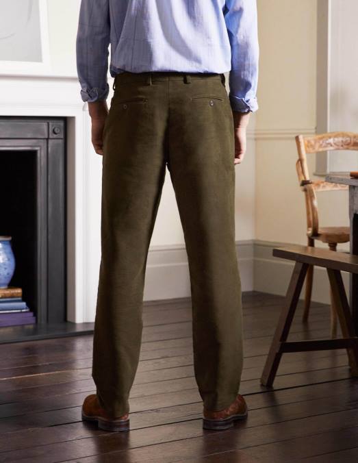Boden vêtements olive verte Hommes pantalon en moleskine lothbury LB2X3605