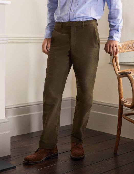 Boden vêtements olive verte Hommes pantalon en moleskine lothbury LB2X3605