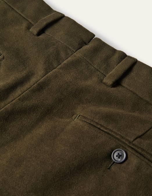 Boden vêtements olive verte Hommes pantalon en moleskine lothbury LB2X3605