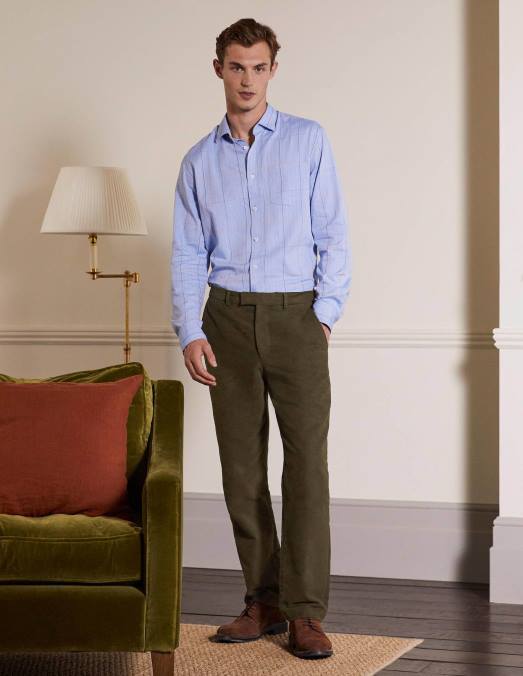 Boden vêtements olive verte Hommes pantalon en moleskine lothbury LB2X3605