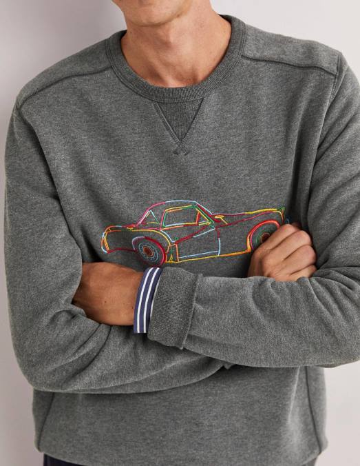 Boden vêtements marne de charbon/voiture Hommes sweat-shirt ultradoux LB2X3593