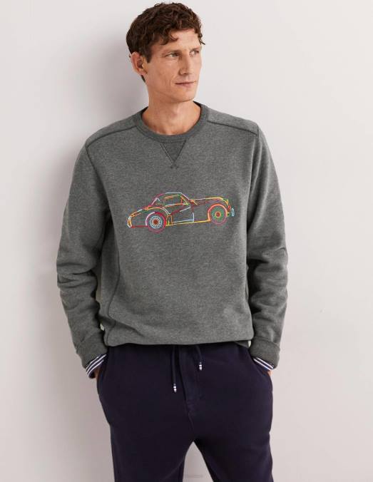 Boden vêtements marne de charbon/voiture Hommes sweat-shirt ultradoux LB2X3593