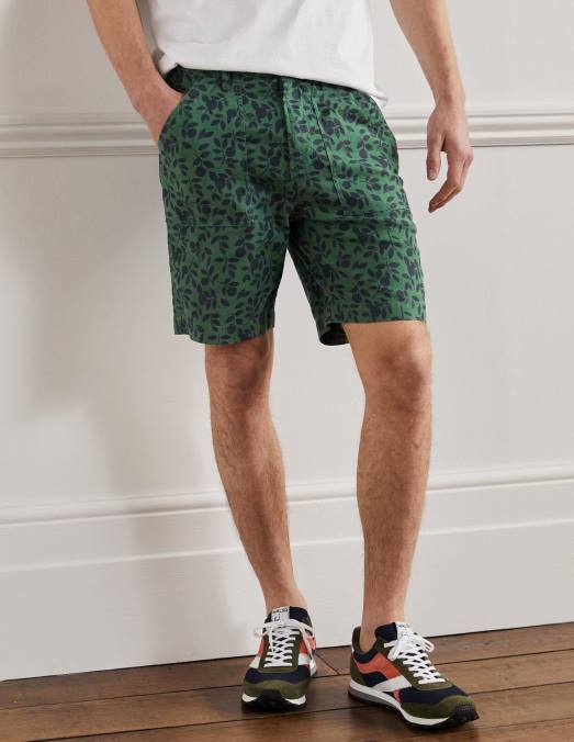 Boden vêtements feuillage de Castleton Hommes short facile en lin mélangé LB2X3576