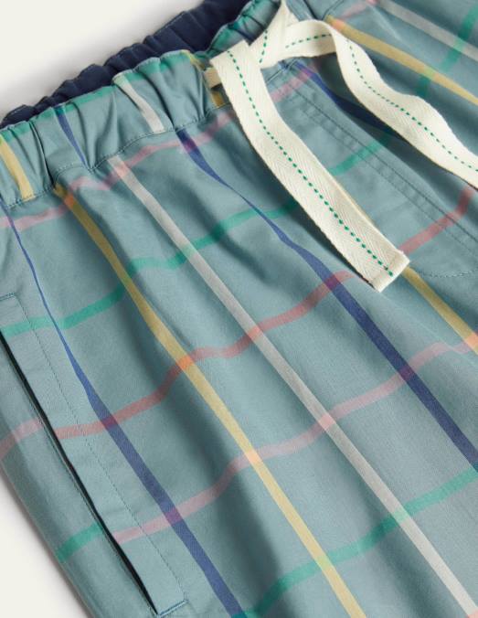 Boden vêtements lambeaux bleu orage Hommes bas de pyjama en popeline de coton LB2X3590