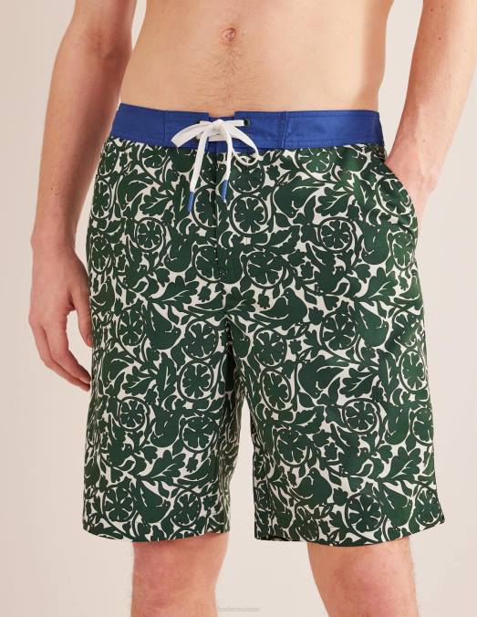 Boden vêtements oiseau héron vert Hommes short à taille fixe LB2X3532