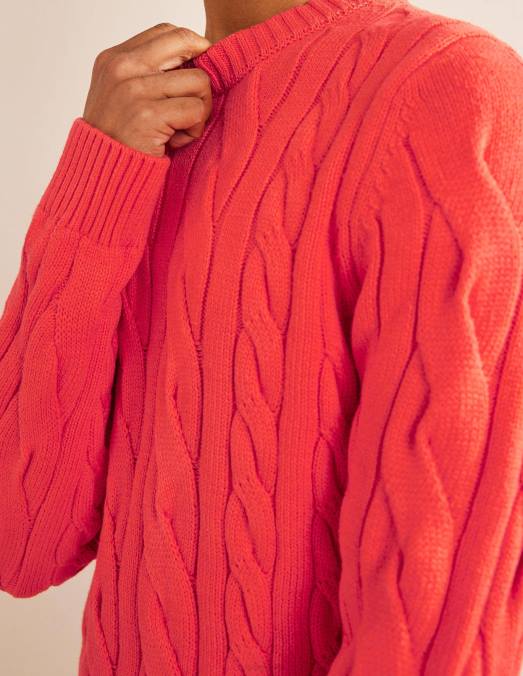 Boden vêtements Confiture Hommes col rond torsadé en coton LB2X3542