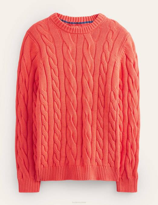 Boden vêtements Confiture Hommes col rond torsadé en coton LB2X3542