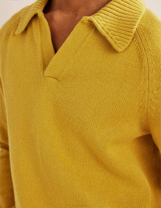 Boden vêtements bronze clair Hommes pull à col ouvert LB2X3571