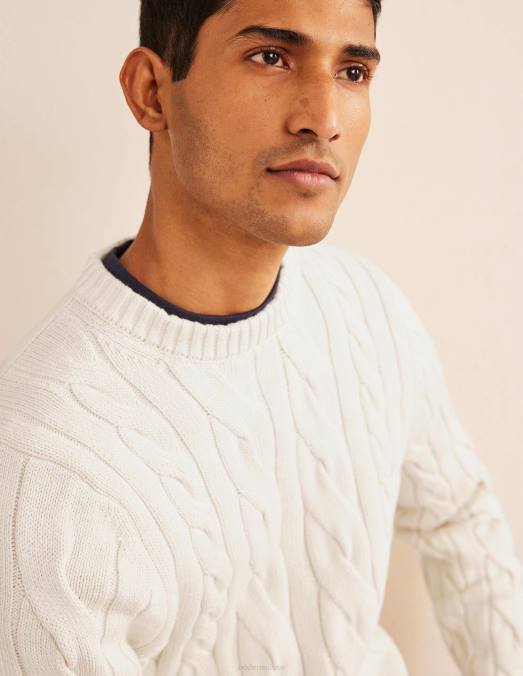 Boden vêtements coquille de pistache Hommes col rond torsadé en coton LB2X3552