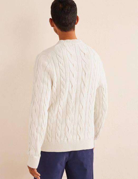 Boden vêtements coquille de pistache Hommes col rond torsadé en coton LB2X3552