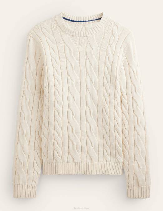 Boden vêtements coquille de pistache Hommes col rond torsadé en coton LB2X3552