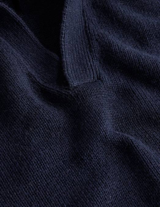 Boden vêtements marine Hommes pull à col ouvert LB2X3536