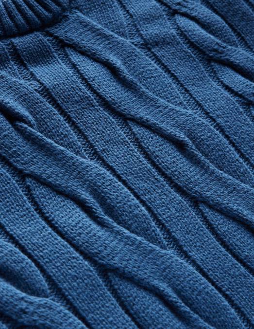 Boden vêtements vraie marine Hommes col rond torsadé en coton LB2X3515