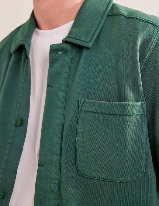 Boden vêtements feuille de palmier verte Hommes sueur harrington LB2X3503
