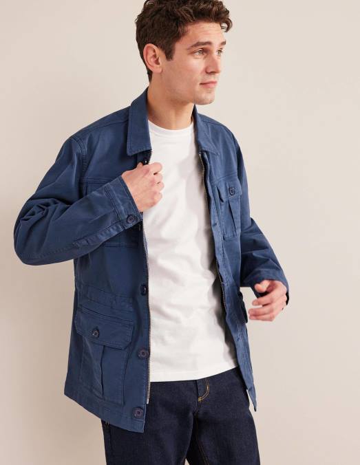 Boden vêtements marine blanchie Hommes saharienne LB2X3507